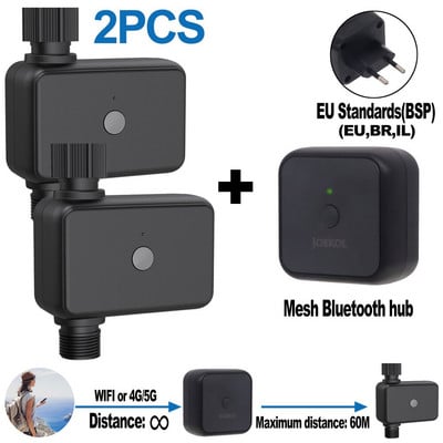 WIFI laistymo laikmatis IP55 automatinis lašelinio drėkinimo sodo vandens valdiklio vožtuvas „Google Assistant Smart Home“, „Alexa Bluetooth“