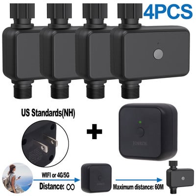 WIFI laistymo laikmatis IP55 automatinis lašelinio drėkinimo sodo vandens valdiklio vožtuvas „Google Assistant Smart Home“, „Alexa Bluetooth“