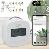 WIFI dvigubo siurblio lašelinio laistymo sistema sodo automatinio laistymo įrenginio laikmatis Ličio baterija saulės baterijos įkrovimas Tuya Smart Life