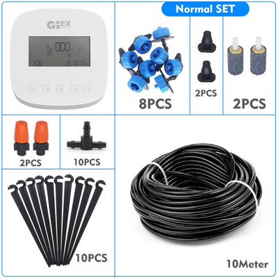 WIFI dvigubo siurblio lašelinio laistymo sistema sodo automatinio laistymo įrenginio laikmatis Ličio baterija saulės baterijos įkrovimas Tuya Smart Life
