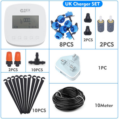 WIFI dvigubo siurblio lašelinio laistymo sistema sodo automatinio laistymo įrenginio laikmatis Ličio baterija saulės baterijos įkrovimas Tuya Smart Life