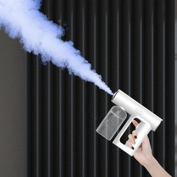 USB акумулаторна дезинфекция със синя светлина Нано парен пистолет Машина за пръскане на коса Ultra Fine Aerosol Water Mist Trigger Steam Spray Gun