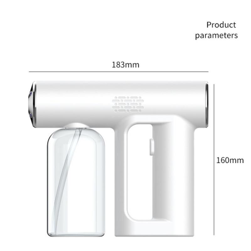 USB įkraunamas dezinfekcinis mėlynos šviesos nano garo pistoletas plaukų purškimo pistoletas Ultra Fine aerozolinis vandens miglos gaidukas garų purškimo pistoletas