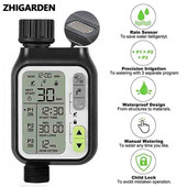 Automatski IRRIG sustav Vrtni mjerač vremena za vodu sa senzorom za kišu 3 odvojena vremenska programa Vodootporni regulator navodnjavanja