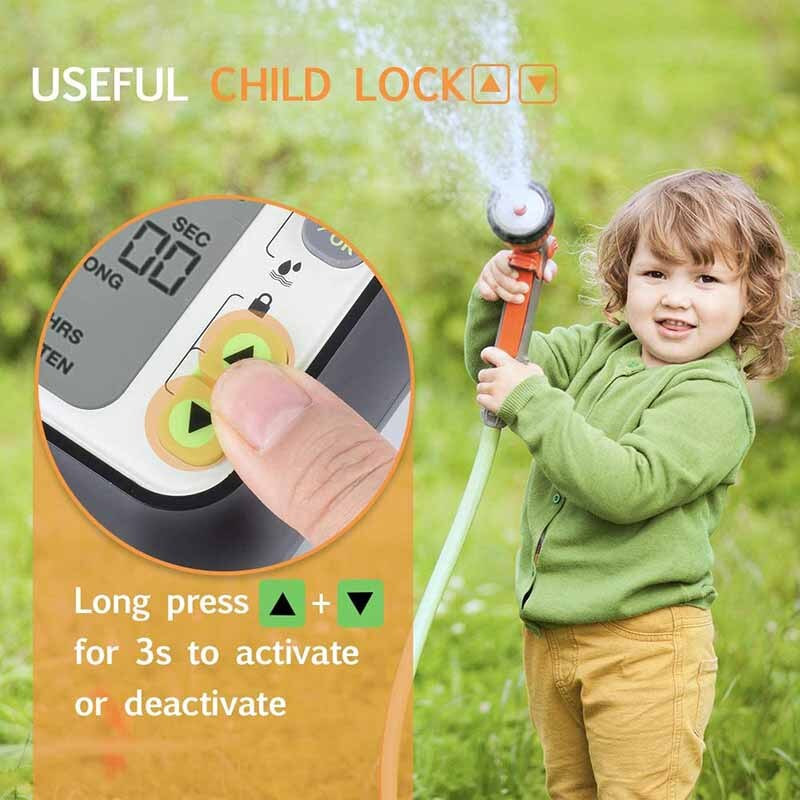 Automatski IRRIG sustav Vrtni mjerač vremena za vodu sa senzorom za kišu 3 odvojena vremenska programa Vodootporni regulator navodnjavanja