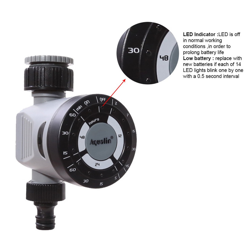 Sodo laistymo laikmačio paspaudimo solenoidinis vožtuvas drėkinimo valdiklis Namų sodo automatinis laistymo elektroninis vožtuvas #21113