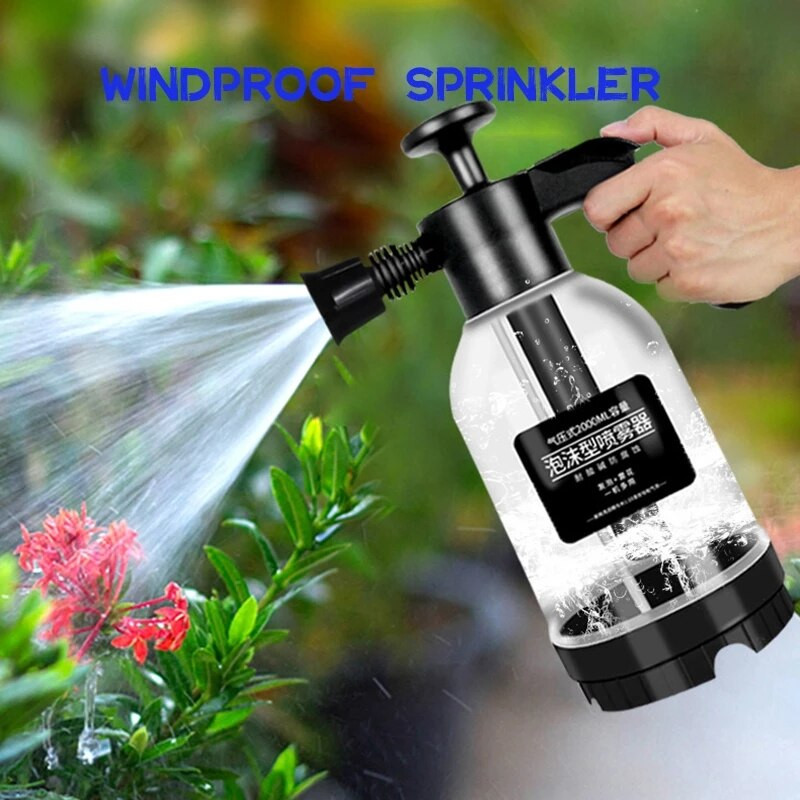 1,5L/2L Kézi légnyomásos permetezők Habszóró Kerti vízpermetező kompressziós szivattyú Autómosó spray palack Autótisztítás