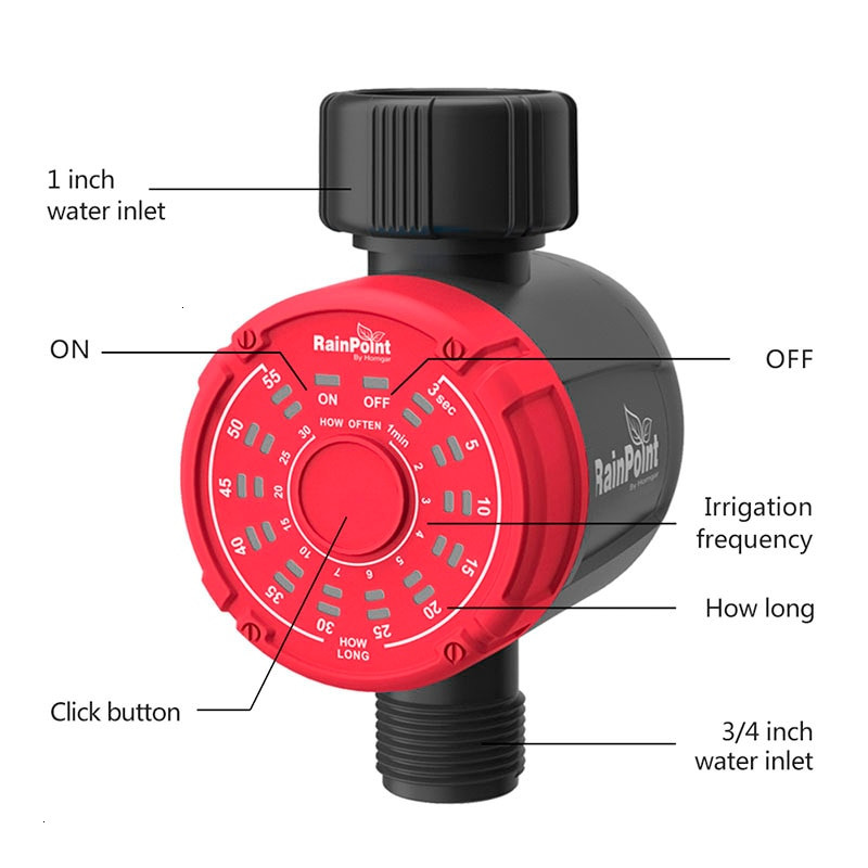 Párásító hűtés Kerti öntözés időzítő Automata elektronikus vízidőzítő Otthoni kert Rövid időre öntözés időzítő vezérlőrendszer