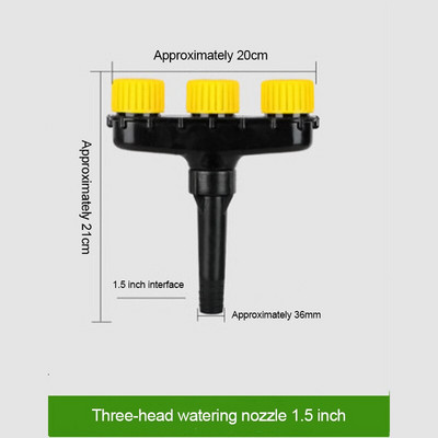 3/4/5/6 capete Agricultură Atomizor Duze Gazon Grădină Furtun de udare Sprinklere Pulverizator Duș Atomizare Duză reglabilă Instrument