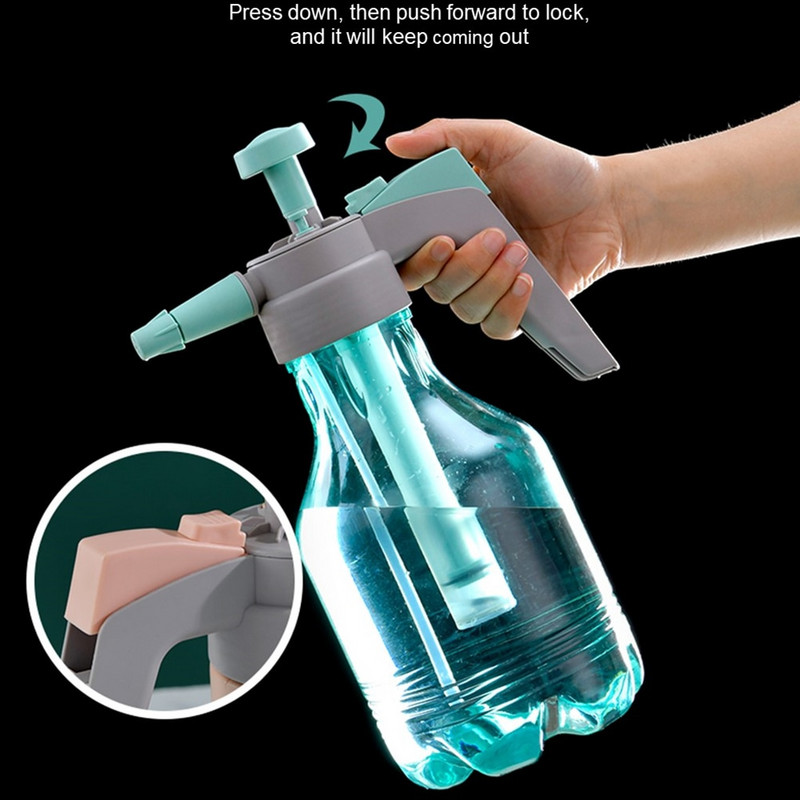 2 literes öntözőpalack Munuális nyomású szivattyú Megkíméli az erőfeszítést Spray Kertészet Háztartási locsolókanna Állítható kerti permetező