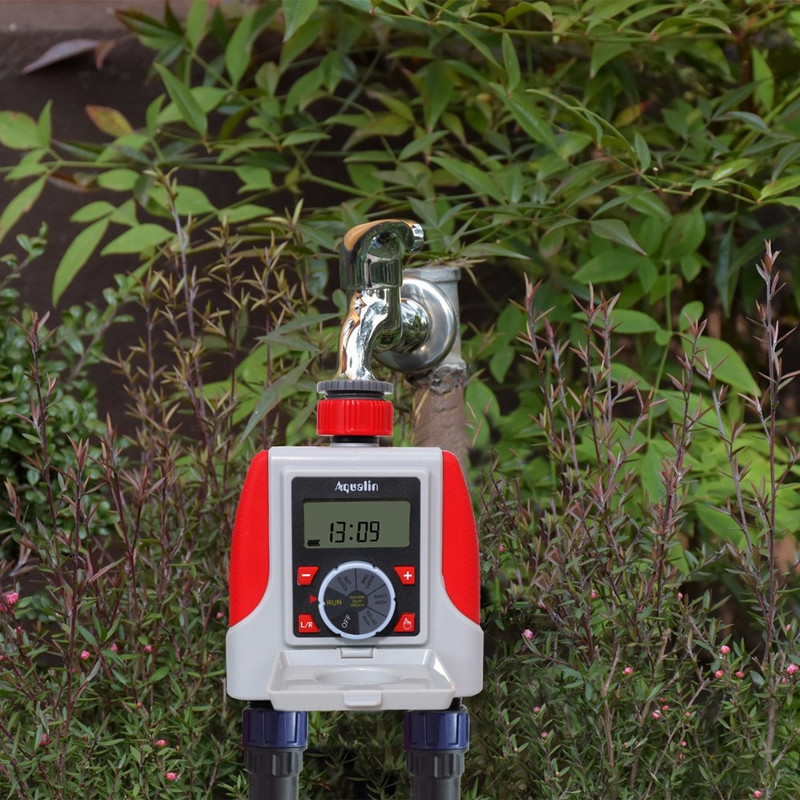 Temporizator de udare automat dublu cu 2 iesiri Electrovalva electronica digitala Temporizator de stropire Sistem de controler rezistent la apa#21068