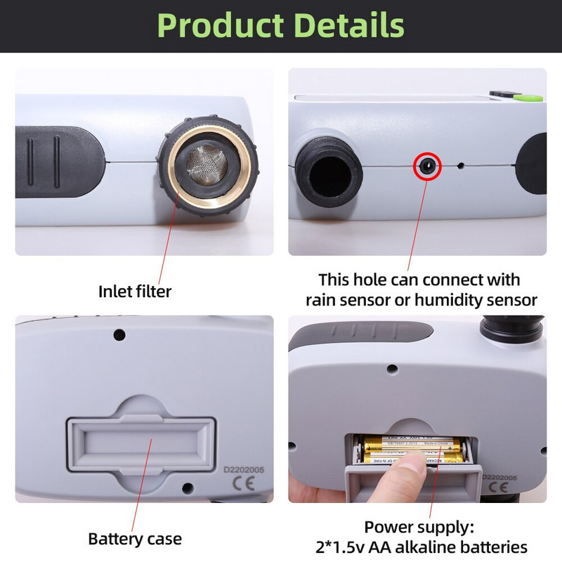 2022 Noua grădină automată FSTN 4,8 inchi Ecran LCD Temporizator de apă Sistem de control de irigare pentru plantare Udare #21139