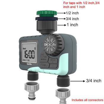 Нов електронен автоматичен напоителен контролер за напояване с два изхода и цифров дисплей за вода