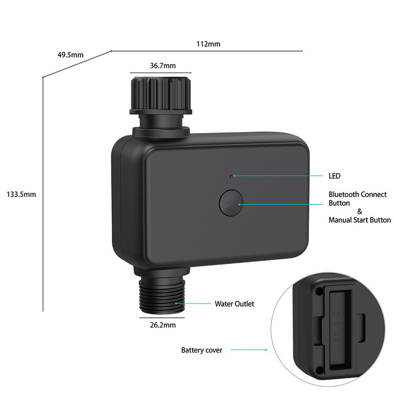 Smart Water Valve Kerti öntözőrendszer Intelligens kerti öntözés időzítő Wifi Automata csepegtető öntözés vezérlő