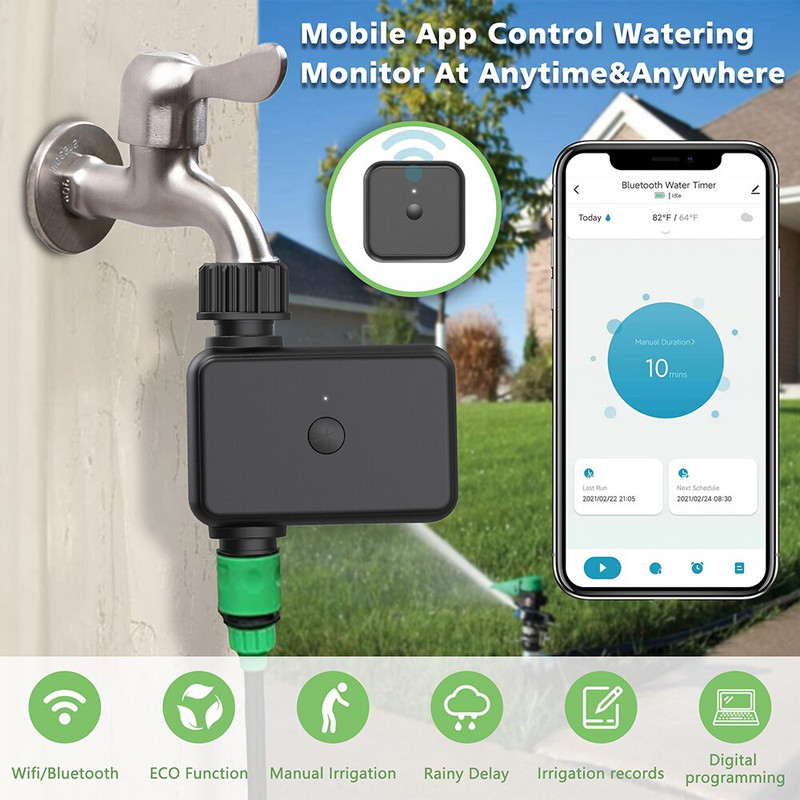 Smart Water Valve Kerti öntözőrendszer Intelligens kerti öntözés időzítő Wifi Automata csepegtető öntözés vezérlő