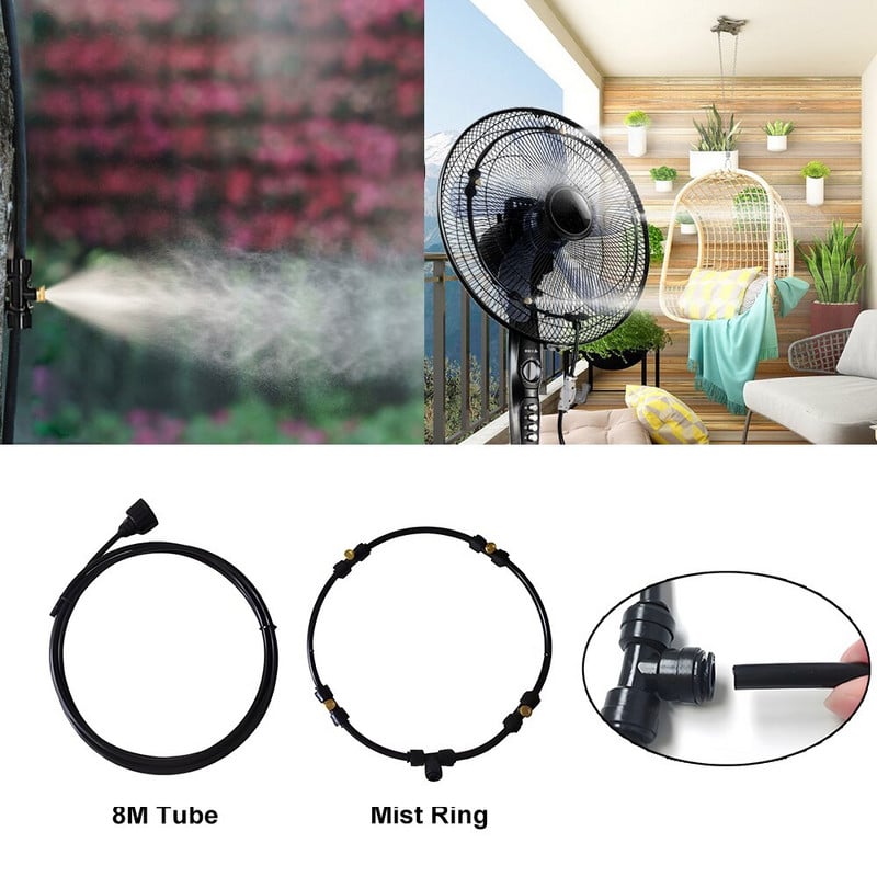 Nyári locsoló légkondicionáló párásító kültéri kert üvegházhatást okozó parki növények permetező tömlő vízpermetező hűtőrendszer készlet