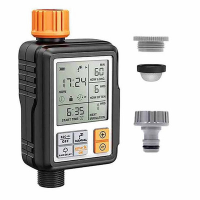 Temporizator de apă digital programabil automat, ecran mare de 3 inchi, IP65, rezistent la apă, pentru sistemul de udare a gazonului de grădină, controler de irigare