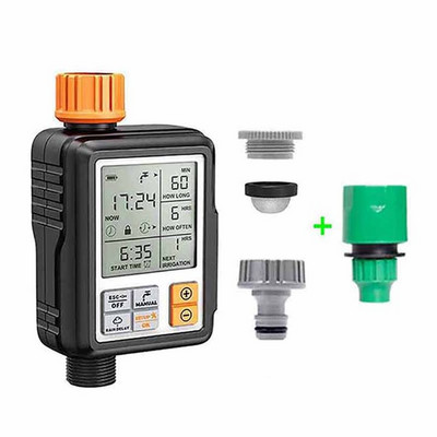 Temporizator de apă digital programabil automat, ecran mare de 3 inchi, IP65, rezistent la apă, pentru sistemul de udare a gazonului de grădină, controler de irigare