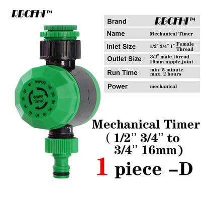 RBCFHI 6 féle kerti vízidőzítő esőérzékelő napelemes programozható automatikus elektronikus LCD kijelző otthoni kerti vízidőzítő