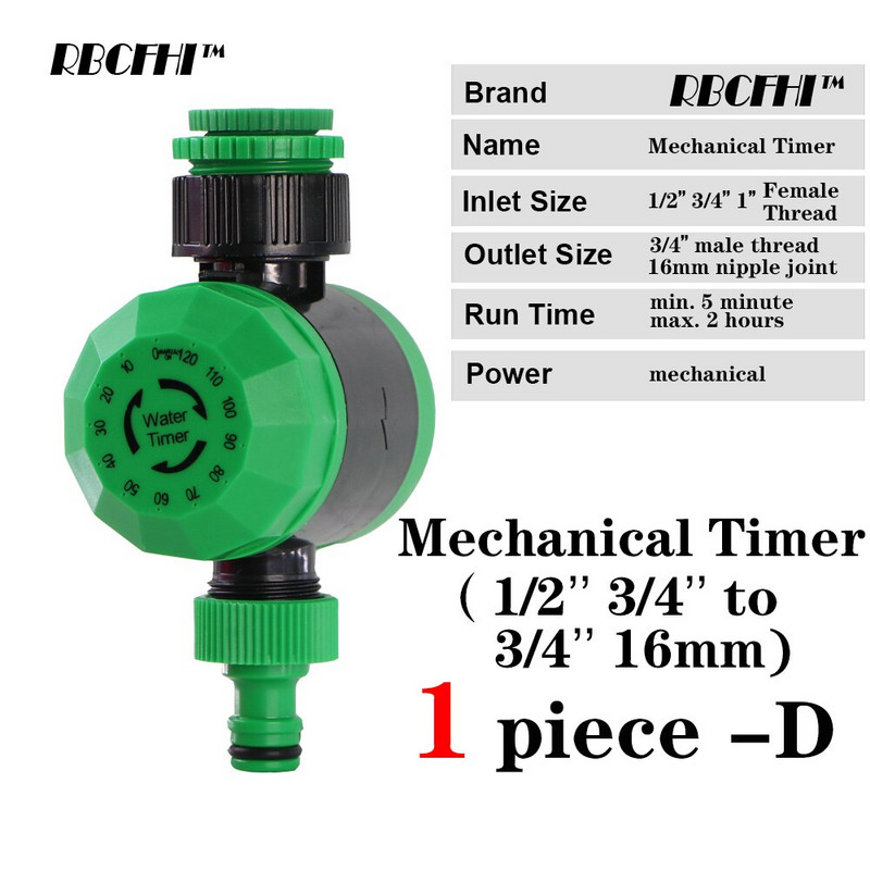 RBCFHI 6 féle kerti vízidőzítő esőérzékelő napelemes programozható automatikus elektronikus LCD kijelző otthoni kerti vízidőzítő