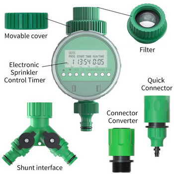 Автоматичен електронен LCD дисплей Домашен електромагнитен клапан Таймер за вода Таймер за поливане на градински растения Система за управление на напояване