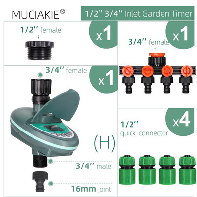 1PC Sistem automat de control al irigatorului electronic de seră cu temporizator de apă programabil de înaltă inteligență pentru irigare prin picurare