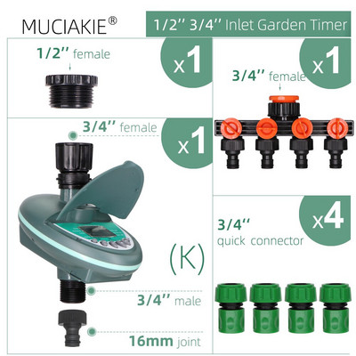 1PC Sistem automat de control al irigatorului electronic de seră cu temporizator de apă programabil de înaltă inteligență pentru irigare prin picurare
