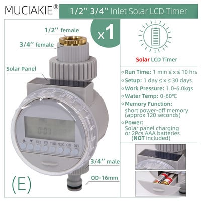 MUCIAKIE sodo automatinė laistymo sistema laikmatis lietaus jutiklis saulės LCD elektroninis lašelinio laistymo valdiklis šiltnamio drėkintuvas