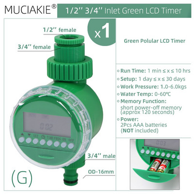 MUCIAKIE sodo automatinė laistymo sistema laikmatis lietaus jutiklis saulės LCD elektroninis lašelinio laistymo valdiklis šiltnamio drėkintuvas