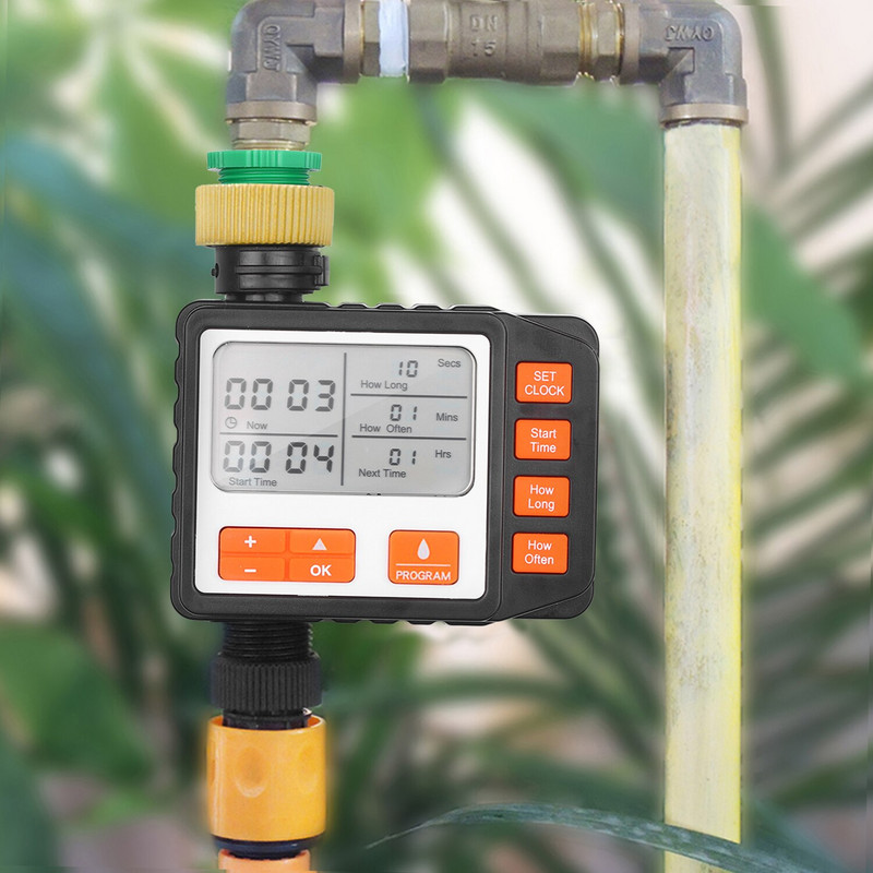 Kerti öntözési időzítő Automatikus elektronikus öntözési időzítő Digitális öntözésvezérlő rendszer Vízidőzítő öntözés a kertben