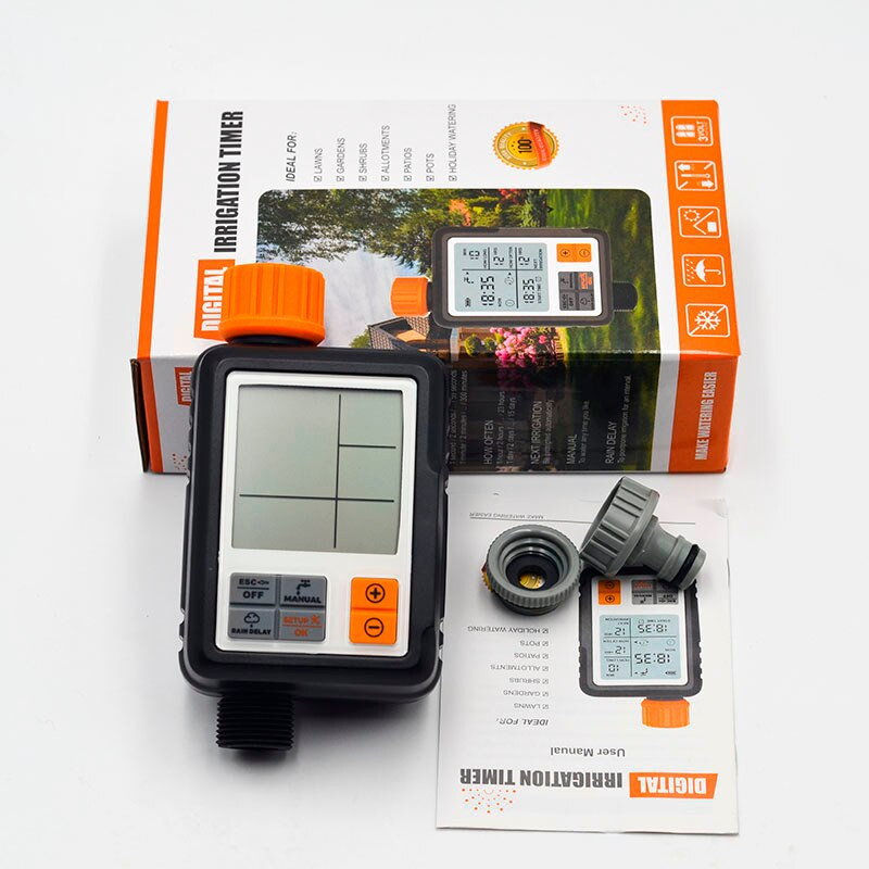 Temporizator electronic automat de apă Controler de stropire cu ecran LCD Temporizator de grădină în aer liber Temporizator de udare Instrument de control de irigare