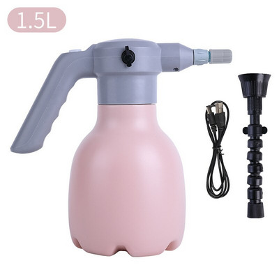 Sticlă de pulverizare electrică de 1,5 l/2 l pentru grădinărit, cutie de udat automată reîncărcabilă, pulverizator de uz casnic cu duză reglabilă.