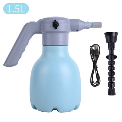 Sticlă de pulverizare electrică de 1,5 l/2 l pentru grădinărit, cutie de udat automată reîncărcabilă, pulverizator de uz casnic cu duză reglabilă.