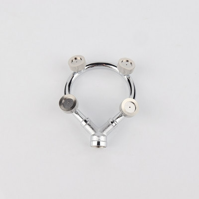 Nerūdijančio plieno kelių galvučių apvalus purškiamas antgalis žiedinė purkštuvo galvutė mobiliam purkštuvui grybas sodo vandens rūkui