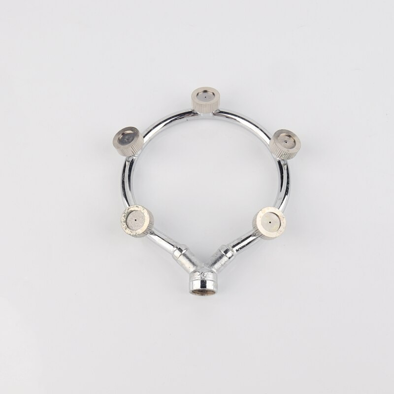 Nerūdijančio plieno kelių galvučių apvalus purškiamas antgalis žiedinė purkštuvo galvutė mobiliam purkštuvui grybas sodo vandens rūkui