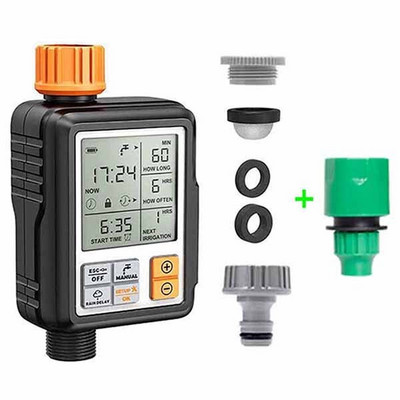Cronometru pentru irigare, automat programabil, digital, impermeabil, pentru exterior, cu ecran mare de 3 inchi, Ip65, sistem de udare a gazonului.