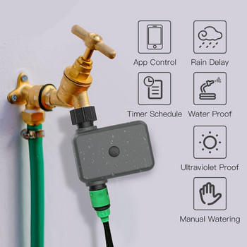 Tuya APP BT Таймер за вода Забавяне на дъжд Програмируем таймер за напояване Автоматичен и ръчен център за поливане Необходим за Alexa Google