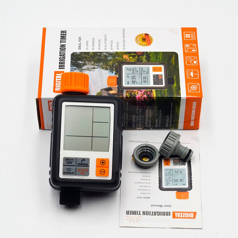 Automatikus öntözővíz időzítő LCD képernyős locsoló vezérlő kültéri kerti öntöző időzítő eszköz vezérlő eszköz
