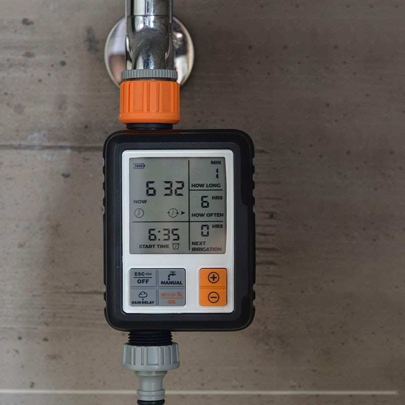 Automatikus öntözővíz időzítő LCD képernyős locsoló vezérlő kültéri kerti öntöző időzítő eszköz vezérlő eszköz