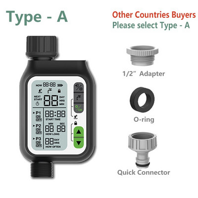 Skaitmeninis laistymo vandens laikmatis Sodo lašelių priedai Purkštuvų laikmačio programa Išmanusis lietaus jutiklis Visą sezoną Naudojimas lauke