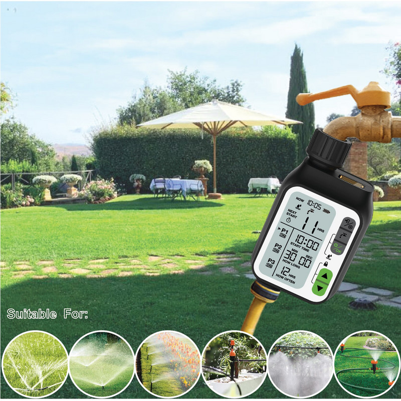 Skaitmeninis laistymo vandens laikmatis Sodo lašelių priedai Purkštuvų laikmačio programa Išmanusis lietaus jutiklis Visą sezoną Naudojimas lauke