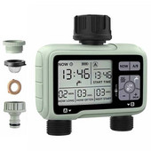 Afișaj cu ecran mare Controler de irigare în aer liber 2 zone Temporizator de apă de grădină programabil Controler de sistem de irigare automat