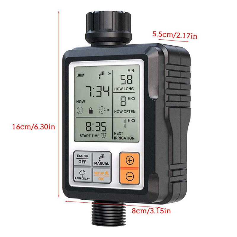 Laistymo laikmatis Automatinis išmaniojo laiko laistymo purkštuvas didelio ekrano laistymo sistema sodo augalams Vejos ciklo laistymo laikmatis