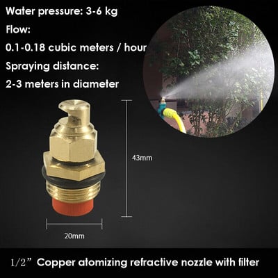 Állítható szórófej Kerti mezőgazdasági permetező permetező fúvóka nagynyomású víz öntöző sprinkler szerelvények tartozékok