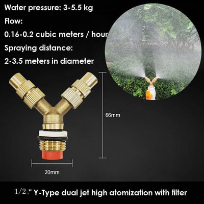 Állítható szórófej Kerti mezőgazdasági permetező permetező fúvóka nagynyomású víz öntöző sprinkler szerelvények tartozékok