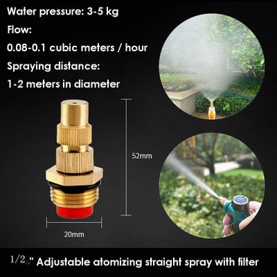 Állítható szórófej Kerti mezőgazdasági permetező permetező fúvóka nagynyomású víz öntöző sprinkler szerelvények tartozékok