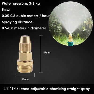 Állítható szórófej Kerti mezőgazdasági permetező permetező fúvóka nagynyomású víz öntöző sprinkler szerelvények tartozékok