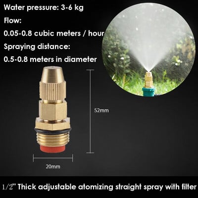 Állítható szórófej Kerti mezőgazdasági permetező permetező fúvóka nagynyomású víz öntöző sprinkler szerelvények tartozékok