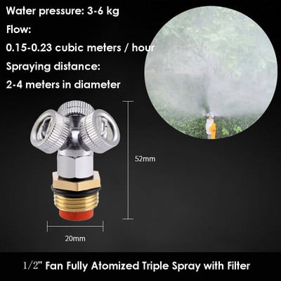 Állítható szórófej Kerti mezőgazdasági permetező permetező fúvóka nagynyomású víz öntöző sprinkler szerelvények tartozékok