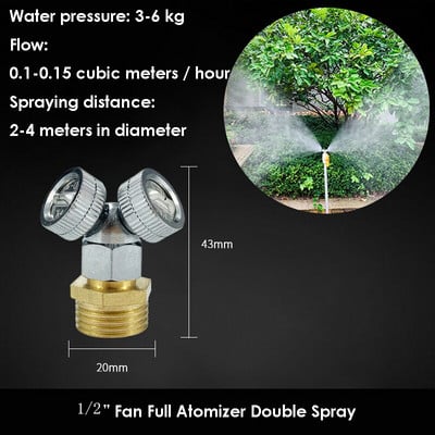 Állítható szórófej Kerti mezőgazdasági permetező permetező fúvóka nagynyomású víz öntöző sprinkler szerelvények tartozékok